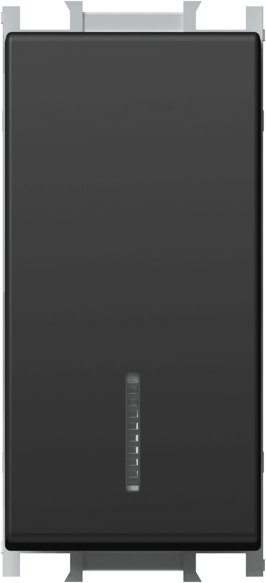 Navadno (enopolno) stikalo z indikatorjem TEM MODUL Blister SM10 SB IN -B, 16 A, 250 V, 1M, mat črna - slika 2