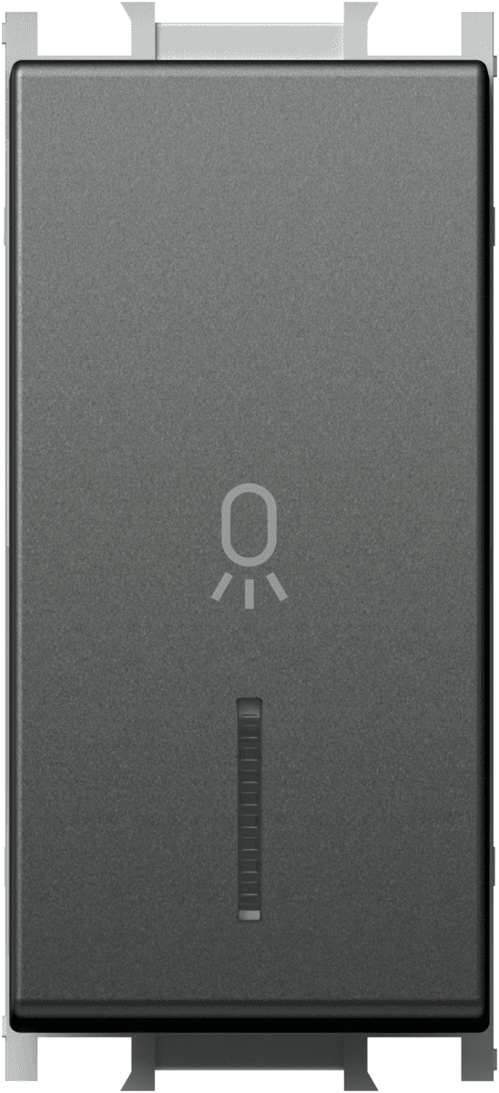 Enopolno tipkalo s simbolom "luč" in z indikatorjem TEM MODUL Blister SM11 AT IN 02 -B, 16 A, 250 V, 1M, antracit - slika 2