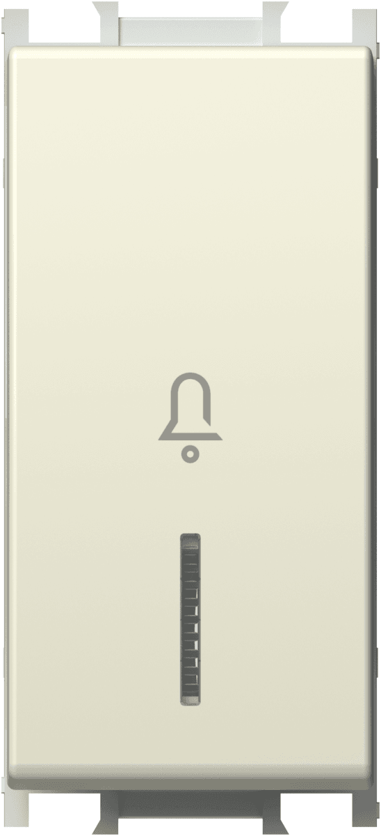 Enopolno tipkalo s simbolom "zvonec" in z indikatorjem TEM MODUL Blister SM11 IW IN 01 -B, 16 A, 250 V, 1M, sijaj bež - slika 2