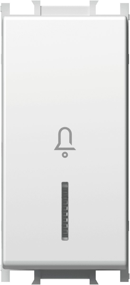 Enopolno tipkalo s simbolom "zvonec" in z indikatorjem TEM MODUL Blister SM11 PW IN 01 -B, 16 A, 250 V, 1M, sijaj bela - slika 2