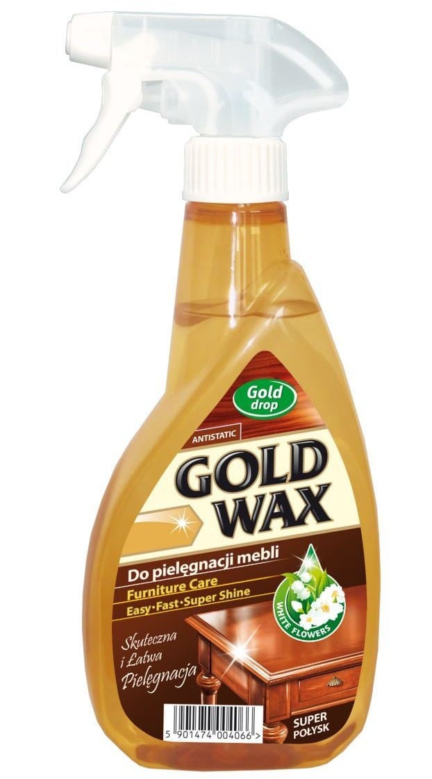 Čistilo za pohištvo s silikoni Gold drop Gold Wax, 400 ml
