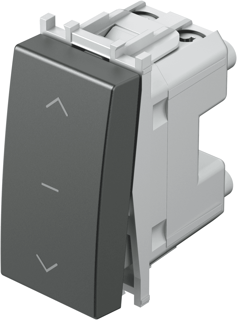 Tipkalo za žaluzije 1-0-2 TEM MODUL Blister SM41 AT NT 10 -B, 16 A, 250 V, 1M, antracit