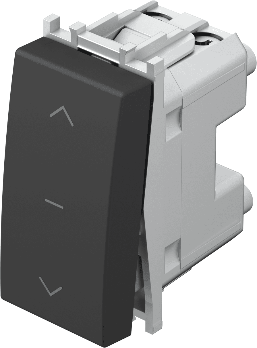 Tipkalo za žaluzije 1-0-2 TEM MODUL Blister SM41 SB NT 10 -B, 16 A, 250 V, 1M, mat črna