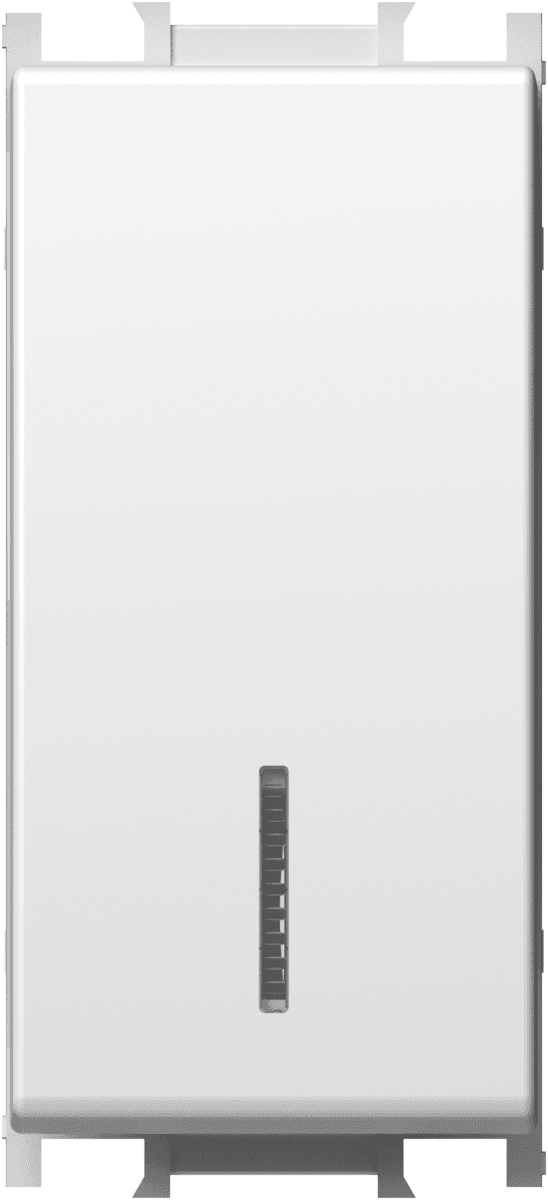 Navadno (enopolno) stikalo z indikatorjem TEM MODUL Blister SM10 MW IN -B, 16 A, 250 V, 1M, mat bela - slika 2