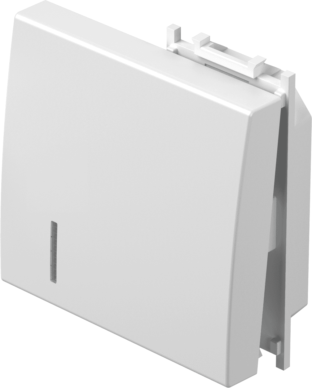 Tipka stikala z indikatorjem TEM MODUL Blister TM12 MW IN -B, 2M, mat bela